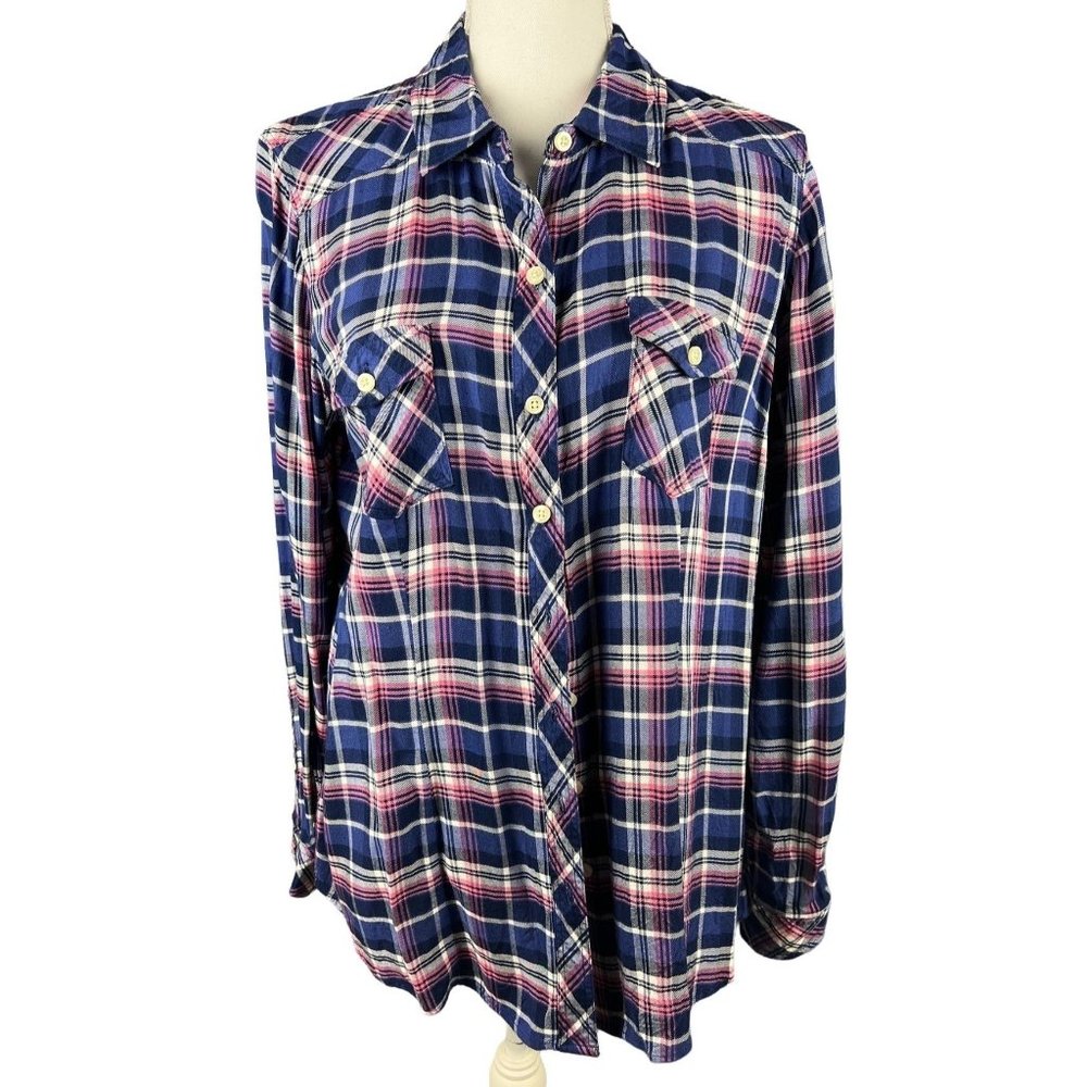 Torrid Long Sleeve Button Down Flannel Shirt